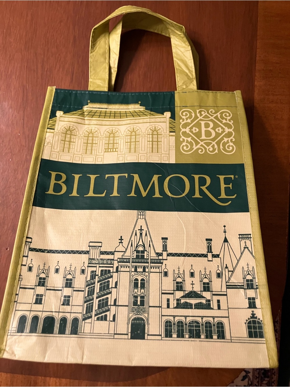 Biltmore Estate NC Reusable Tote Bag - Green Shopper - Asheville North Carolina